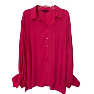 Eloquii Pink Button-Up Blouse